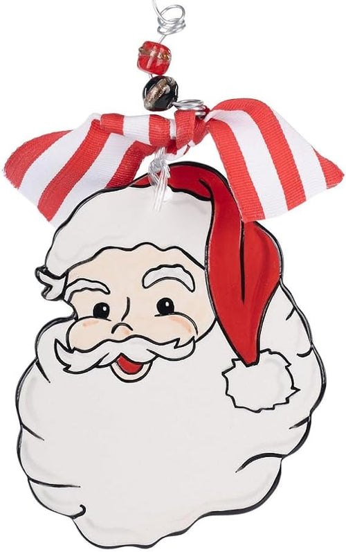 Flat Santa Ceramic Personalized Ornament by Glory Haus Flat Santa Ceramic Personalized Ornament by Glory Haus