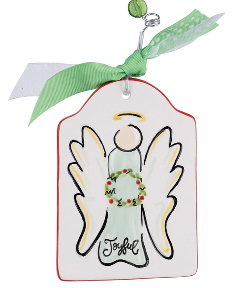 Joyful Angel Flat Christmas Ornament