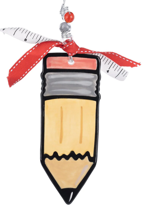 Pencil Flat Ornament Personalized Teacher Ornament