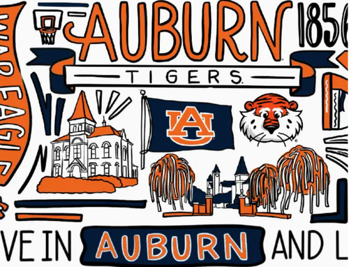 Auburn Collage Trinket Tray Auburn Collage Trinket Tray