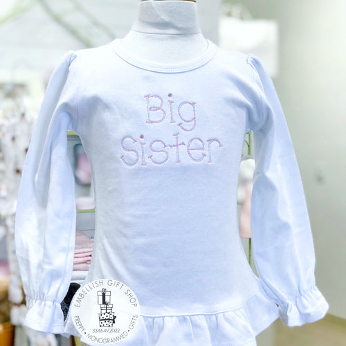 Big Sister Personalized Tee Shirt Big Sister Personalized Tee Shirt