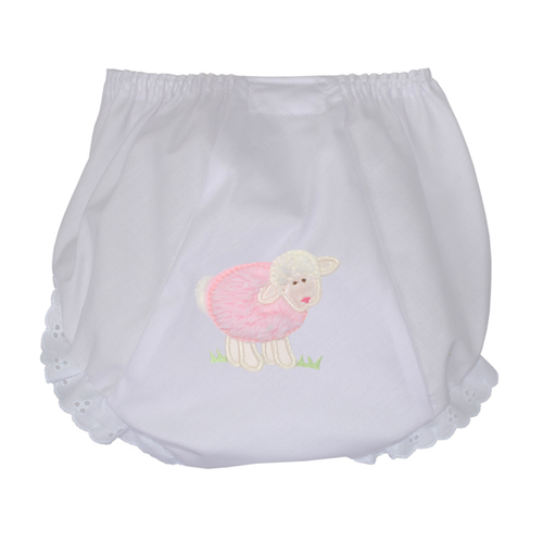 Personalized Pink Little Lambs Bloomers 3/6 Months Personalized Pink Little Lambs Bloomers 3/6 Months