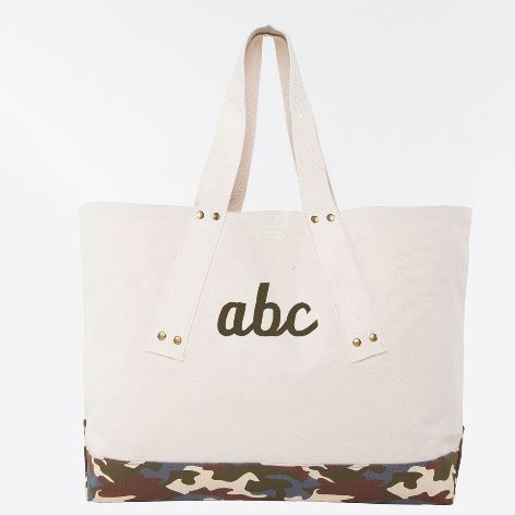 Camo Trim Grommet Tote Two Colors Dark Camo Camo Trim Grommet Tote Two Colors Dark Camo