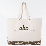 Camo Trim Grommet Tote Two Colors Dark Camo