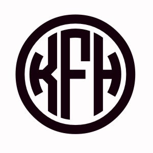 Monogrammed Decal - Circle Monogram Monogrammed Decal - Circle Monogram