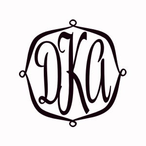 Monogrammed Decal- Fancy Scroll French Script Monogrammed Decal- Fancy Scroll French Script