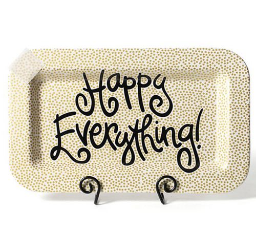 Gold Small Dot Happy Everything Rectangle Platter Gold Small Dot Happy Everything Rectangle Platter
