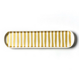 Gold Stripe Oval Tray