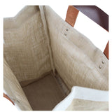 Interior View Jute Market Bag Natural