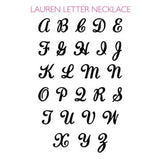Lauren Letter Necklace Font pmg