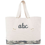 Camo Trim Grommet Tote Two Colors Light Camo