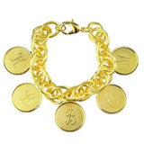 Preston Family Five Medium Charms Gold Bracelet