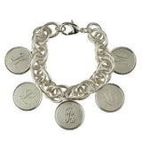 Preston Family Five Medium Charms Silver Bracelet