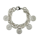 Preston Family Five Small Charms Silver Bracelet