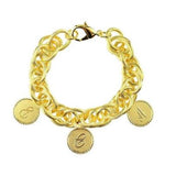 Preston Family Three Small Charms Gold Bracelet