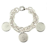 Preston Family Three Medium Charms Silver Bracelet