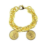 Preston Family Two Medium Charms Gold Bracelet