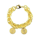 Preston Family Two Small Charms Gold Bracelet