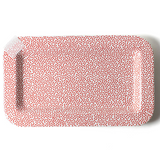 Red Small Dot Rectangle Platter