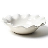 Signature White Ruffle Flare Small Bowl Side