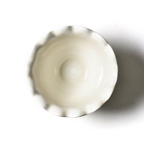 Signature White Ruffle 9inch Bowl Inside