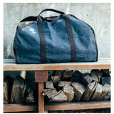Lifestyle Slate Waxed Canvas Log Carrier Choose Color