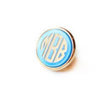 Vineyard Lapel Pin Caribbean Blue Block