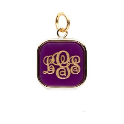 Vineyard Square Monogram Pendant Gold Vineyard Square Monogram Pendant Gold
