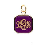 Vineyard Square Monogram Pendant Gold