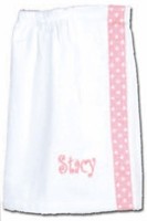Little Girls Shower Wrap- White Little Girls Shower Wrap- White