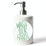 White Small Dot Mini Soap Pump with Attachment