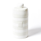 White Stripe Mini Canister
