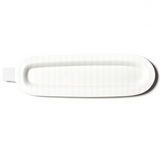 White Stripe Skinny Oval Platter