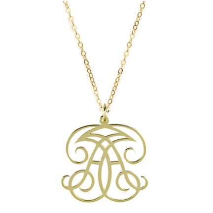 Woven Cutout Metal Necklace Gold Woven Cutout Metal Necklace Gold
