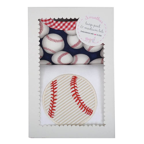 Baseball Bib & Burp Box Set Baseball Bib & Burp Box Set