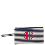 Monogram Clutch Stripes Choose Color Navy Stripes