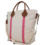 Side View Canvas Flight Bag Choose Color Coral