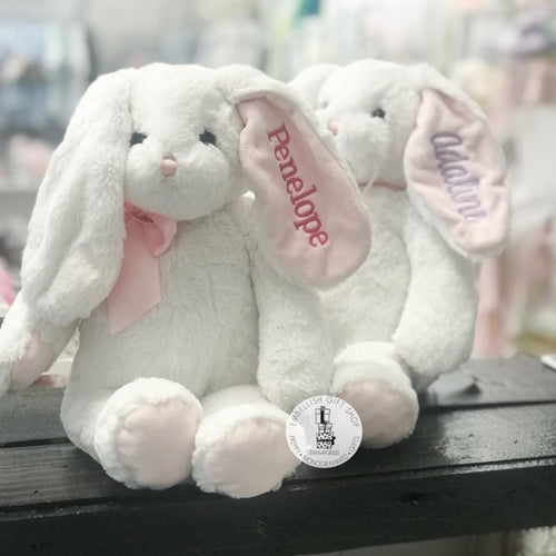 Personalized Bunny  Blue Or Pink