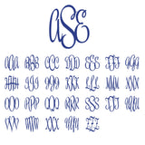 Monogrammed Decal- Fancy Scroll French Script