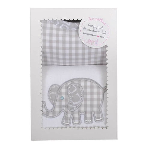 Gray Elephant Bib & Burp Box Set Gray Elephant Bib & Burp Box Set