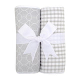 Personalized Girl Set of 2 Fabric Burp Pads - Choose Pattern