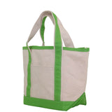 Side View Handy Open Top Tote Grass Green