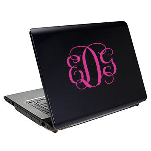 Monogrammed Laptop Decals