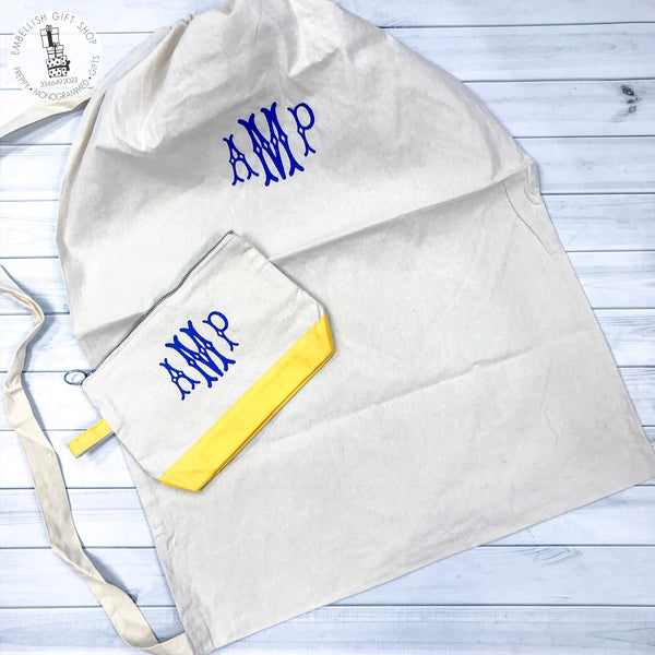 Monogrammed discount laundry bag