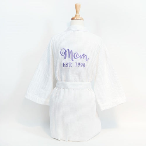 Personalized Mom Design White Spa Robe Personalized Mom Design White Spa Robe
