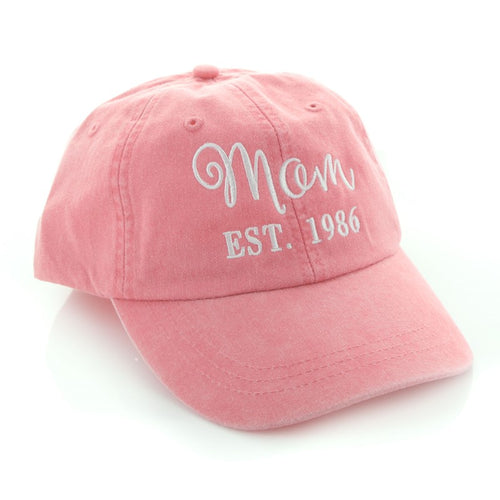 Personalized Mom Design Coral Baseball Cap