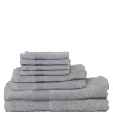 Luxury 8 Piece Cotton Towel Set Gray