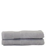 Luxury Cotton Bath Towels Set of 2 Gray