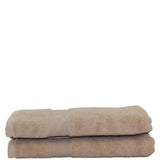 Luxury Cotton Bath Towels Set of 2 Taupe
