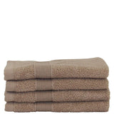 Luxury Cotton Face Towels Set of 4 Taupe